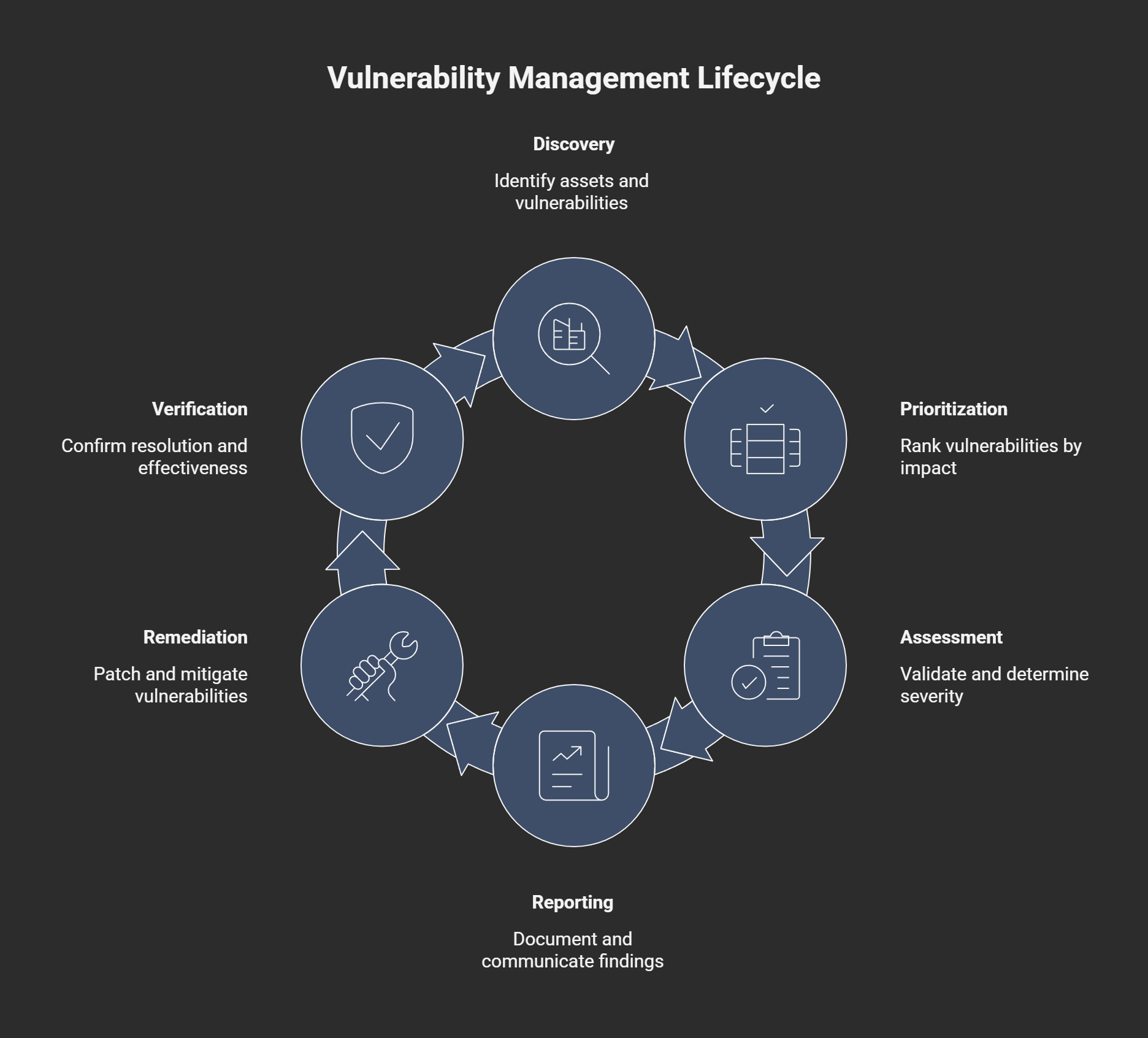 Ciclo de vida de la gestión de vulnerabilidades (Vulnerability Management Lifecycle)